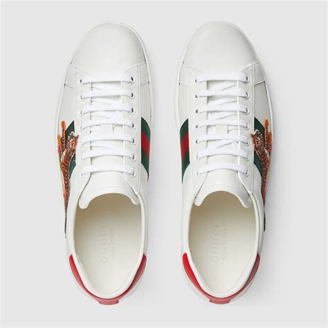 ace leather sneaker gucci cheap|gucci ace tiger sneakers.